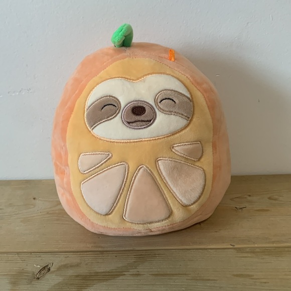 Simon The Orange Sloth Squishmallow Plush Toy - Picture 2 of 5